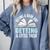 Buying A Book And Getting A Little Treat Comfort Colors Sweatshirt Denim