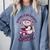 Cat Reading Is My Favorite Sport Retro Book Lover Comfort Colors Sweatshirt Denim