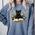 Cat Shirts For Women Book Lover Shirt Cute Cat And Book Premium Tri-Blend Comfort Colors Sweatshirt Denim