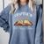 Chapter 21 Years Old 21st Birthday Wildflower Book Lover Premium Tri-Blend Comfort Colors Sweatshirt Denim