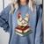 Chicken Books Back To School First Day Of School Boys Girls Comfort Colors Sweatshirt Denim Chicken Books Back To School First Day Of School Boys Girls Comfort Colors Sweatshirt Denim