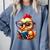 Chicken Reading a Book Farm Animal Chick Comfort Colors Sweatshirt Denim