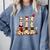 Christmas Three Llamas Reading Reading Books Llama Lover Comfort Colors Sweatshirt Denim