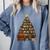 Christmas Tree Bookshelf Book Lover Library Comfort Colors Sweatshirt Denim