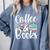 Coffee And Books Comfort Colors Sweatshirt Denim