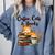 Coffee Cats And Books Lover For Women & Girls Coffee Comfort Colors Sweatshirt Denim
