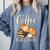 Coffee Cats And Books Lover For Women & Men Coffee Comfort Colors Sweatshirt Denim