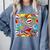 Comic Book Pop Art Modern Fun Comfort Colors Sweatshirt Denim