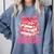 Coquette Bow All Booked For Valentines Teacher Book Comfort Colors Sweatshirt Denim