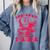 Cupid's Favorite Teacher Valentines Day Heart Book Lover Comfort Colors Sweatshirt Denim