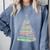 Cute Bookmas Christmas Book Tree Book Lover Teacher Comfort Colors Sweatshirt Denim
