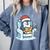 Cute Christmas Penguin Reading Book Cozy Winter Holiday Art Comfort Colors Sweatshirt Denim