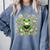 Cute Floral Frog Book Reading Comfort Colors Sweatshirt Denim Cute Floral Frog Book Reading Comfort Colors Sweatshirt Denim