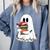 Cute Ghost Holding Books Bookish Christmas Comfort Colors Sweatshirt Denim
