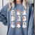 Cute Ghost Reading Books Teacher Halloween Reading Men Women Kids Comfort Colors Sweatshirt Denim