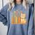 Cute Kawaii Cat Books Flowers Comfort Colors Sweatshirt Denim