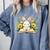 Cute Rabbit And Book Women Girls Reading Book Rabbit Lover Comfort Colors Sweatshirt Denim