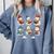 Cute Snowman Reading Books Christmas Winter Book Lover Comfort Colors Sweatshirt Denim