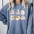 Cute Spooky Reading Book Halloween Fall Ghost Autumn Comfort Colors Sweatshirt Denim