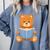 Cute Teddy Bear Reading Book Adorable For Readers Comfort Colors Sweatshirt Denim