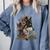 Dog Book Flower Comfort Colors Sweatshirt Denim