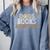 Dogs Books & Coffee Comfort Colors Sweatshirt Denim