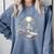 Duck Reading Book Full Moon Lake Scenery Comfort Colors Sweatshirt Denim
