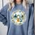 Duck Wilderness Book Reading Illustration Floral Comfort Colors Sweatshirt Denim