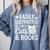 Easily Distracted By Cats And Books Reading Apparel Comfort Colors Sweatshirt Denim Easily Distracted By Cats And Books Reading Apparel Comfort Colors Sweatshirt Denim