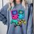 Eighties Console Controller Gaming Player Gadget Nostalgia Comfort Colors Sweatshirt Denim