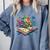 Enchanted Open Book With Blooming Flowers Comfort Colors Sweatshirt Denim