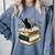 Fantasy Drama Tragedy Cat Book Lover Reading Humor Comfort Colors Sweatshirt Denim