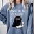 First Of All I’m A Delight Cute Cat Books Coffee Humor Comfort Colors Sweatshirt Denim