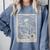 Floral The Reader Tarot Card Skeleton Reading Book Comfort Colors Sweatshirt Denim