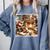 Fox Reads By Fireplace In Cabin Rustic Book Cozy Cup Tea Comfort Colors Sweatshirt Denim