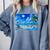 Frutiger Aero Beach Y2k Aesthetic Palm Tree Sand Ocean Premium Comfort Colors Sweatshirt Denim
