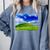 Frutiger Aero Meadow Aesthetic Y2k 2000s Ironic Nostalgic Comfort Colors Sweatshirt Denim