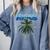 Frutiger Aero Palm Tree Y2k Aesthetic 2000s Trend Comfort Colors Sweatshirt Denim