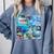 Frutiger Aero Retro Vibes Premium Tri-Blend Comfort Colors Sweatshirt Denim