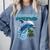 Frutiger Aero Splashy Dolphin Y2k Aesthetic Graphic Comfort Colors Sweatshirt Denim