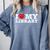 Fun I Love My Library Book Reader Bookworm Librarian Costume Comfort Colors Sweatshirt Denim