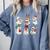 Ghost Santa Elf Squad Read Books Bookish Librarian Christmas Comfort Colors Sweatshirt Denim