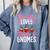 This Girl Loves Books And Gnomes Gardener Dwarf Garden Gnome Comfort Colors Sweatshirt Denim