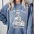 Good Girls Read Bad Books Skeleton Reading Book Halloween Comfort Colors Sweatshirt Denim