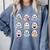 Halloween Ghosts Reading Books Pattern Spooky Kawaii Anime Comfort Colors Sweatshirt Denim