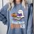 Halloween Teacher Women Cute Reading Ghost Read More Books Comfort Colors Sweatshirt Denim
