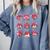 Heart Holding Reading Books Valentine Teacher Book Lover Comfort Colors Sweatshirt Denim