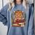 Highland Cow Reading Book Graphic Cow With Book Floral Comfort Colors Sweatshirt Denim
