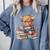 Highland Cow Reading Book Librarian Library Comfort Colors Sweatshirt Denim