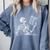 Hilarious Skeleton Holding a Book And Laughing Gothic Comfort Colors Sweatshirt Denim
